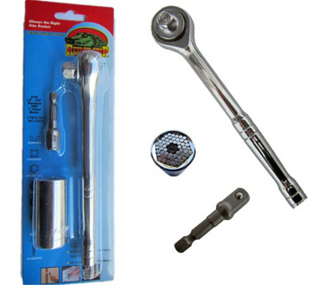 1 SET 3pcs Universal Hand Tool ETC-200MO Socket Wrench Power Drill Adapter