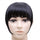 Blunt Bang with Temples Long Hair Card Type Wig