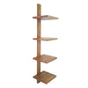 Rustikales Holz CD/DVD Display Aufbewahrung 4 Ebenen Wand Befestigung Ecke