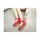 New Beautiful Woman Spring Embroidered Shoes High Heeled Shoes Old Beijing   red