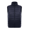 Man Thin Light Waistcoat Vest Down Coat Plus Size   navy