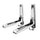 304 stainless steel Thickening wall bracket folding microwave oven rack shelves