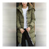Capuche Hiver en Vrac Milieu Long Femme Doudoune Vert