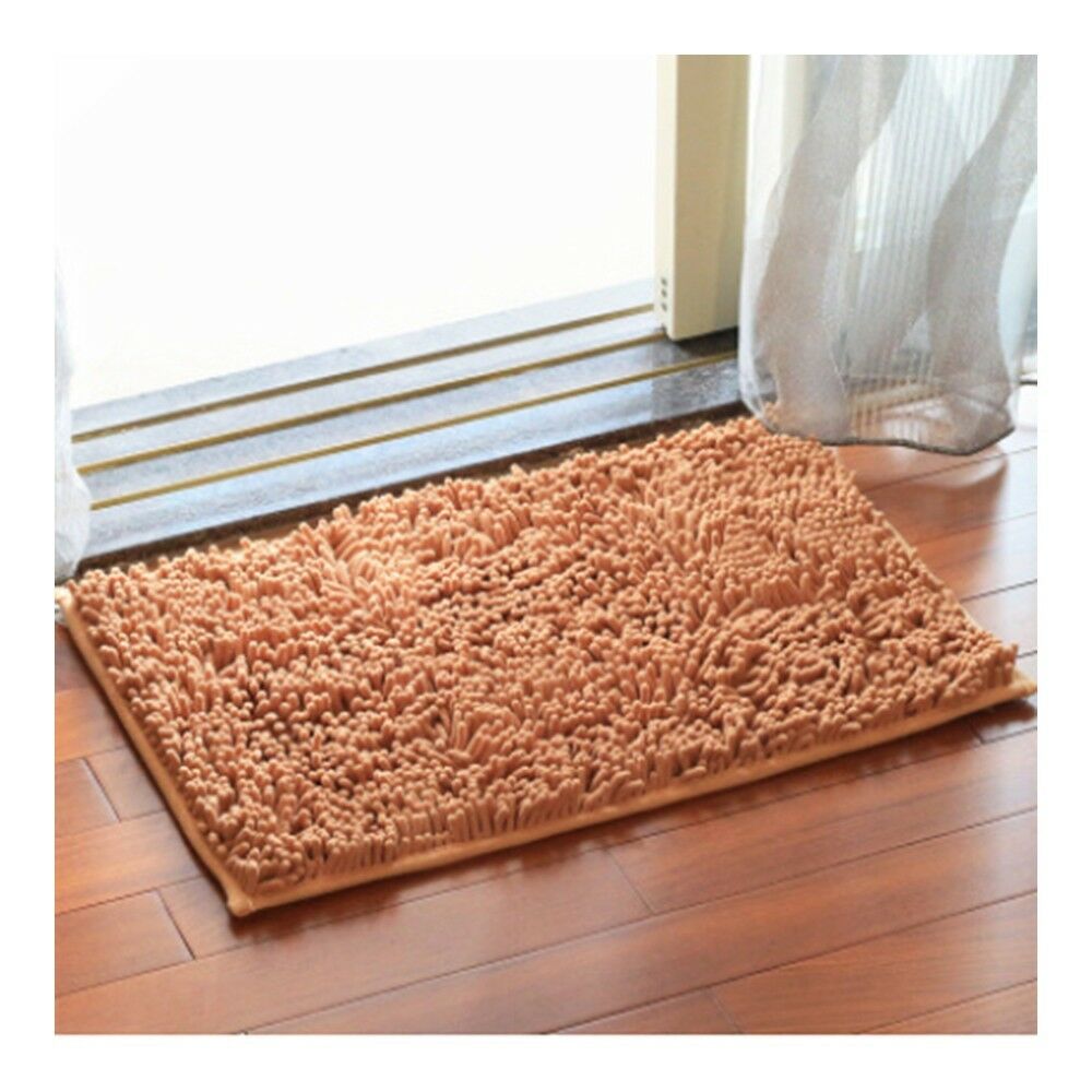 Chenille Carpet Non-slip Ground Door Mat   champagne  40*60cm