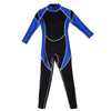M014 M015 M016 Child One-piece Diving Suit 2.5mm Surfing Wetsuit   black blue