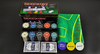 200pcs Portable Jeton de Poker Set 21 Jack Acier Étui Deux Carte Set Jeu Famille