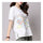 Loose Casual Little Fish Short Sleeve T-shirt   white