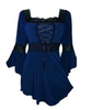 Plus Size Victorian Gothic Sweetheart Bell Sleeves Lace Corset Top T-shirt