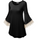 Black Gothic Crochet Bell Sleeve Sweetheart Casual Mini Dress