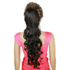 70cm Chic  Long Curled Hair Cap Wave Curl Elastic Button Ponytail Wig