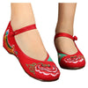 Old Beijing Cloth Embroidered Shoes Casual   red green