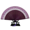 Butterfly Bone Lace Silk Folding Fan Artware    purple