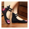 Old Beijing Cloth Embroidered Shoes Increased within   black