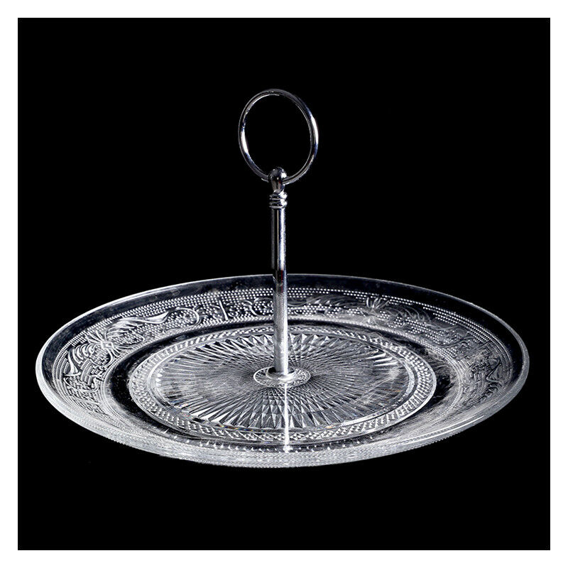 1 Tier VINTAGE STYLE Wedding Cupcake Cake Biscuit Clear Glass Stand Display