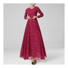 Rose Rot Leopardenmuster Schmal Meerjungfrau-Linie Lang KLEID
