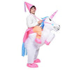 Aufblasbar Einhorn Kostüm Reite Neuheit Verkleidung Kostümparty Outfit Lüfter