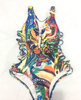 Sexy Quality Peacock Floral Hollow Out Monokini Bikini Swimsuit Swimwear Bathing