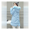 Hiver Femme Milieu Long Épais Doudoune Grande Sizeight Bleu