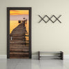 Door Sticker New 3D DIY PVC Waterproof  Door Wall Mural Wharf Dock qd046