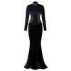 Sexy Gold Sequin Palliate Party Prom Gown Maxi Evening Dress
