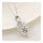 Flower Pendant 18K Gold Platinum Galvanization Austrian Zircon   white