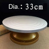 Creme Kuchen Plattenspieler Rotation Stahl Tisch Dekoration Holzrahmen 30/33cm