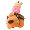 Lovely large striped dog lying dog plush doll play Papa new girls birthday gift