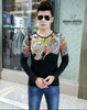Traditional Chinese Dragon Men Tattoo Shirt Crew neck Long sleeves 100% Cotton