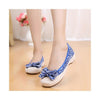 Old Beijing Cloth Shoes Woman Embroidered Shoes Literary Style Slipsole Increase