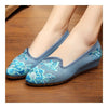 Butterfly with Flower Pointed Last Slipsole Old Beijing Cloth Shoes    jeans