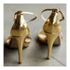 Thin High Heel Shoes Sandals Metal Color Simple All-match Stiletto Summer Party