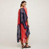 Fashion Color Block Boho Cover Up Kaftan Maxi Long Dress