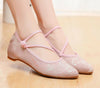 Damen Chinesisch Ethnische Stickerei Ballerinas Marry Janes Tanzen Schuhe