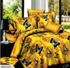 4pcs Suit 3D Reactive Dyeing Polyester Fiber Bedding Sets Queen King Butterfly