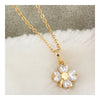 Necklace Lucky Clover 18K Gold Platinum Zircon Pendant  yellow