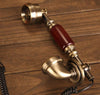 Vintage Antique Retro Caller ID Handset Desk wood Telephone Hand free Brown