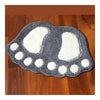 Cute Flocked Foot Door Non-slip Mat   grey   48*67cm