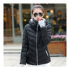 Winter Woman Hoodied Short Plus Size Down Coat   black