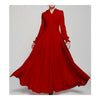 Vintage Preppy Style Long Dress Big Peplum  S
