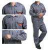 Gris con Naranja Bloque Trabajo Equipo de Protección Uniforme Soldador Chaqueta