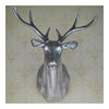 Large Size Plastic Deer Head Wall Hanging Decoration silver