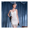 Sexy Woman Refinement Uniform Underwear Tassel Dress Halloween   white