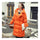 Middle Long Down Coat Woman Casual Coat   orange