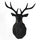Large Size Plastic Deer Head Wall Hanging Decoration black