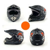 Moto Motocicleta Escúter Casco de Seguridad OPACO Calavera Negro
