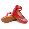 Chinese Ethnic Embroidery Inner high Heel Elevator Dress Shoes Two lace-up