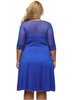 Sexy Plus Size High Waist Mesh Insert Boutique Party Dress