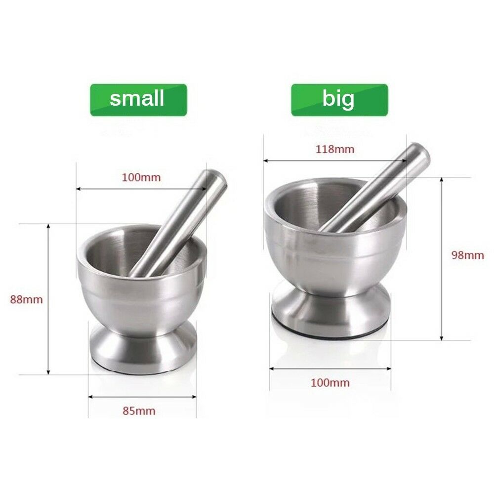 Stainless Steel Garlic Pounder Press big with cover