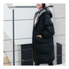Winter Couple Design Slim Plus Size Cotton Coat Hoodied    black