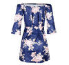 Floral off-the-shoulder boutique mini dress